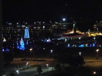 View of Christmas Lights at Jones Park Gulfport