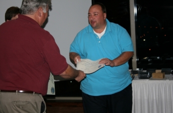 N4SDB Danny presented his Full Membership certificate from AE5RI Terry