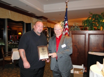 N4SDB Danny presented DX'er of the year by K5DL Cecil Club President